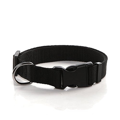 SALO Nylon Dog Collar, Adjustable Dog Collars for Medium Large Dogs,5/8 Inch Wide - color: Black, size: 5/8"x 11-16"
