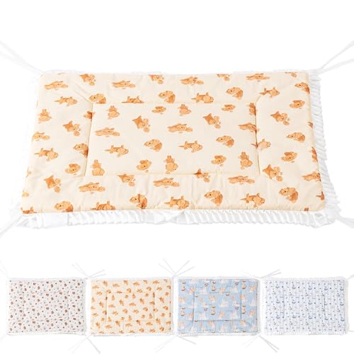 Reversible Silent Cat Bed Self Warming Pet Pad Thin Style Mat Washable Cushion Pad, Pad for Window Perch Outdoor Cat Houses, for Cats, Small Dogs, Rabbits, Non Electric,(Brown Puppy,L) - color: Brown Puppy, size: Large