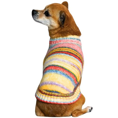 Blueberry Pet Dog Sweater - Award-Winning Christmas Sweater for Dogs | Cozy Knit Fabric, Gradient Dip Dye | Warm Dog Christmas Sweater | 22" Back, 30.25"-33" Chest, 21" Neck | Machine Washable - color: Rainbow Hue, size: 22 inch (Pack of 1)