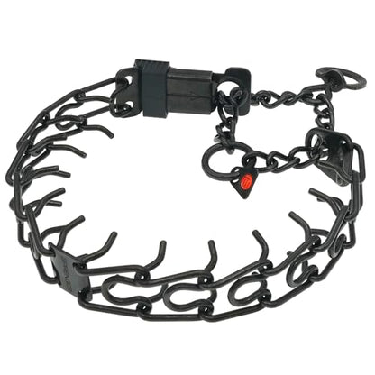 Herm Sprenger Black Stainless Steel Dog Collar with Short Links and Quick Release ClicLock Buckle Made in Germany (20in x 3.0mm (Neck Size up to 16-17in) - color: Black Stainless Steel, size: 3.0 mm x 16-17 in Neck Size; 20 in Chain Length
