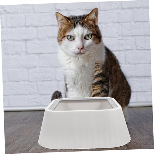 Spill Floating Pet Water Bowl Splash Cat Dog Feeder Durable Plastic Design for Drinking for Small Pets Effortless Hydration