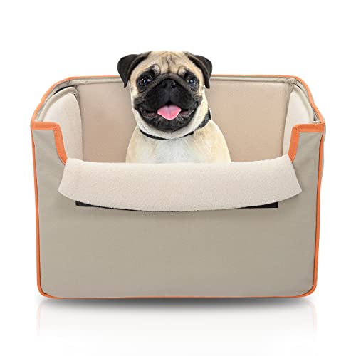 CO-PILOT Dog Car Seat, Foldable Dog Booster Seat for Small Dogs, Dog Car Harness
