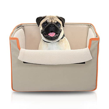 CO-PILOT Dog Car Seat, Foldable Dog Booster Seat for Small Dogs, Dog Car Harness