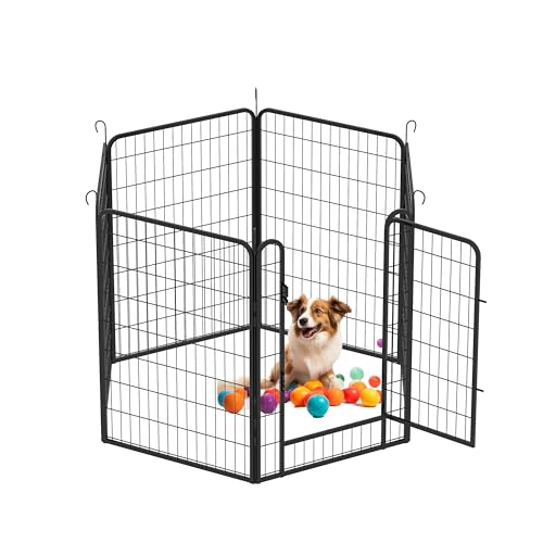 Lafati Heavy Duty Dog Playpen - 6 Panels 40" Tall - Puppy Pen Fence for Indoor Outdoor Large Medium Small Dogs - Foldable Metal Pet Exercise Pen
