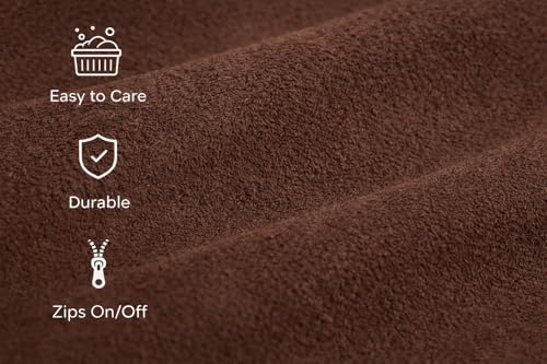 KOPEKS Orthopedic Memory Foam Dog Bed 7" Inch Thick Extra Large Dog Bed With Pillow Brown 50"x34"x10" Includes Waterproof Liner & Durable Removable Cover With Smart Design - color: Brown
