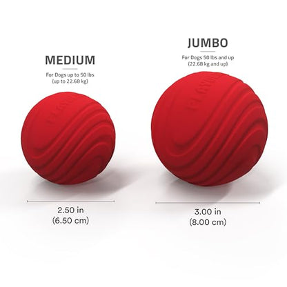 Playology Dog Toys | Dual Layer Ball Durable Chew Toy for Tough Chewers | Beef Scented Medium Dog Toy | Chew Toys for Dogs - size: Medium, style: Beef
