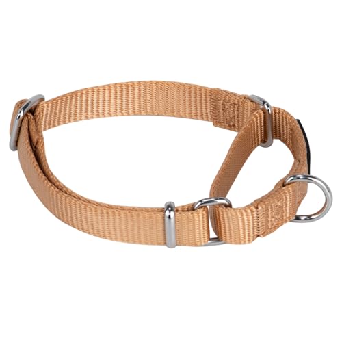 Martingale Collar for Dogs Small Clay |Escape - Proof Heavy Duty Nylon Durable No Buckle, Ideal for Training & Daily Walks - color: Clay, size: Small