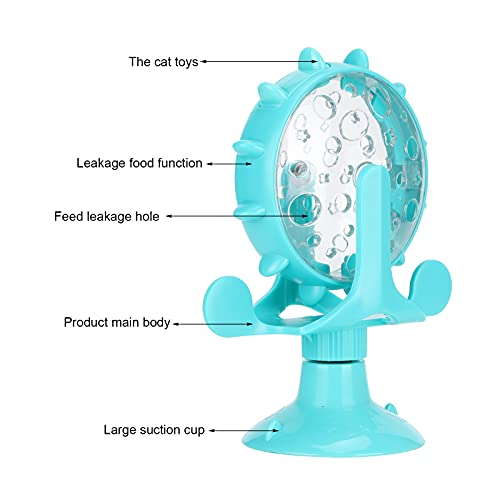 GLOGLOW Interactive Feeder – Adjustable Treat Dispensing Cat Toy, Slow Feeder for Digestion, BPA-Free Plastic, Lightweight & Dishwasher Safe, Blue - color: blue