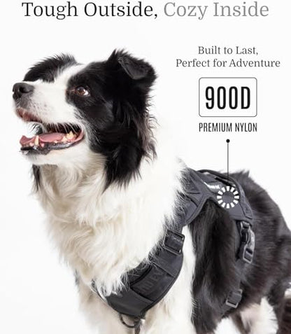 2026 New Edition, Fei & Eve MagEase Dog Harness - Instant Magnetic Buckle | 3-Point No-Pull Control | Heavy-Duty 900D Nylon | Dual Safety Handles | Breathable Mesh | Adjustable Fit | Large,Black - color: Black, size: L