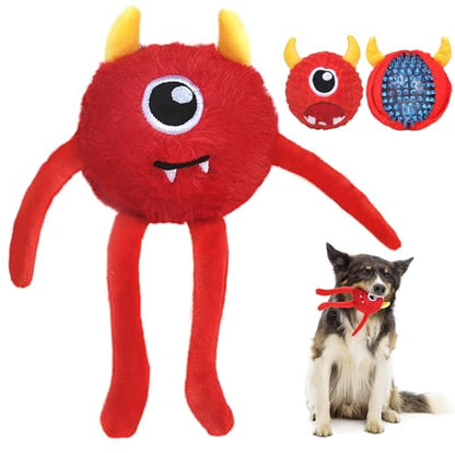 Fida Dog Chew Toys for Aggressive Chewers(3in1),Squeaky Dog Toys for Large Dogs，Interactive Dog Toys to Keep Them Busy, Dog Ball for Small, Medium and Large Dogs(Red) - color: Red