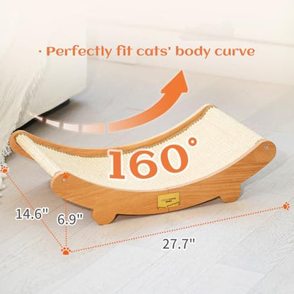 CHEERHOME PETS Sisal Cat Scratcher Bed for Indoor Cats Hammock for Scratching Pad Cat Chair Natural Sisal Cat Scratch Post for Large Cat Scratcher Lounge(Extra Large) - size: Extra Large