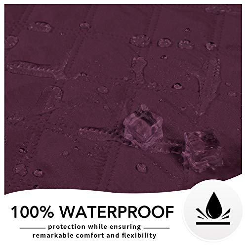 Easy-Going 100% Waterproof Dog Bed Cover, Non-Slip Pet Blanket for Furniture, Washable Couch Cover, Repleasement Sofa Cover (52X82 in,Wine) - color: Wine, size: 52x82 in