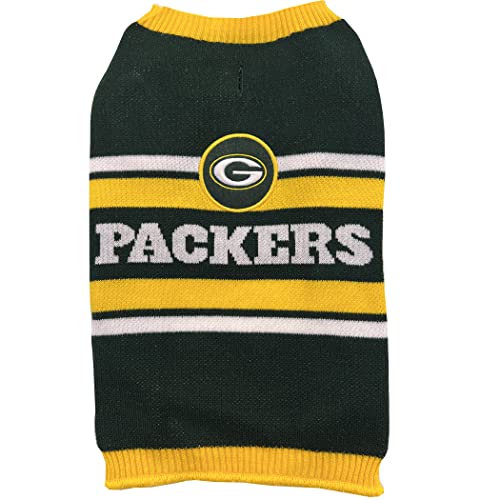 Pets First NFL Green Bay Packers Dog Sweater, Size Small. Warm and Cozy Knit Pet Sweater with NFL Team Logo, Best Puppy Sweater for Large and Small Dogs, Team Color (GBP-4179-SM) - color: Green Bay Packers, size: Small