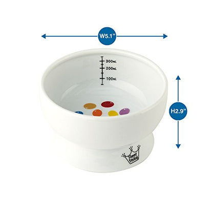 Necoichi Elevated Cat Water Bowl – Ceramic Raised Cat Bowl, Prevents Neck & Whisker Fatigue – Dishwasher & Microwave Safe – Pet Water Bowl for Cats (Jelly Bean, Regular) - style: Jelly Bean