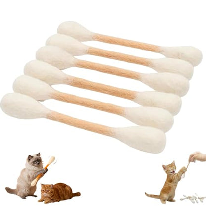 Giant Cotton Bamboo Cat Toy, Soft Cotton Swab Style Kicker Toy for Cats and Kittens, Fun Interactive Catnip Toy, Durable Swab Shape Cat Toy (C) - color: C