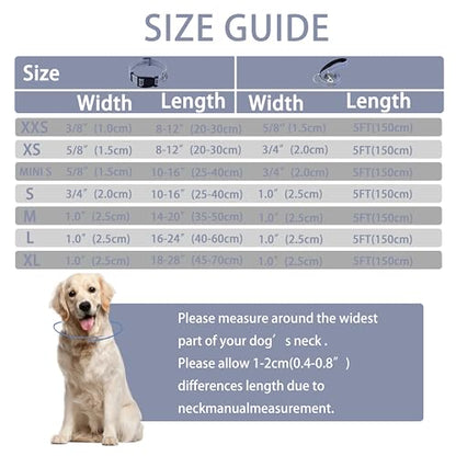 Reflective Dog Collar with Safety Locking Buckle, Adjustable Soft Breathable Nylon Collars for Small, Medium and Large Dogs(Collar+Leash XS Width 3/8" Gray) - color: Gray, size: XX-Small (Width 3/8")