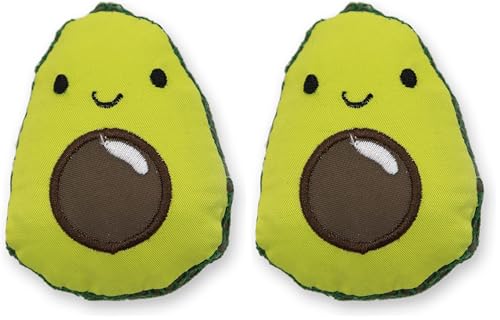 Catstages Lil' Avocato Cat Toy, Interactive Plush Avocado with Catnip, Kicker & Chew Toy for Indoor Cats, Encourages Active Play, Mental Stimulation, Dental Health, and Solo Fun, Green (Pack of 2) - color: Avocado, size: One-Size (Pack of 2)