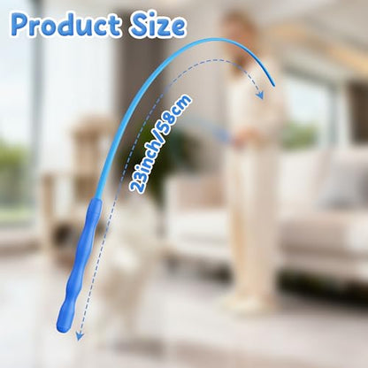 Casfuy Innovative Ultra Light Durable Tail Silicone Teaser Wand Cat Toy