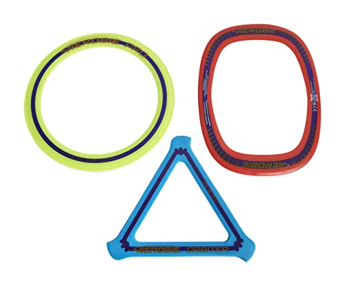 Aerobie 3-Piece Flying Ring Combo Pack with Pro Ring, Orbiter Boomerang, and Pro Blade, Lightweight Kids Toys for Disc Golf & Outdoor Games, Ages 5+ - color: Pro Ring Combo 3-piece
