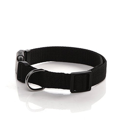 SALO Nylon Dog Collar, Adjustable Dog Collars for Medium Large Dogs,5/8 Inch Wide - color: Black, size: 5/8"x 11-16"