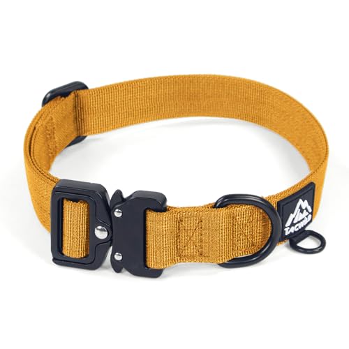 Dog Collars for Small Dogs Chritsmas Boy Girl - Adjustable, Chew Proof Nylon Collar with Metal Quick Release Buckle and D-Ring for Dog Tags (Turmeric Yellow, S) - color: Turmeric Yellow, size: S(0.5''Width, Fit 11''-15'')