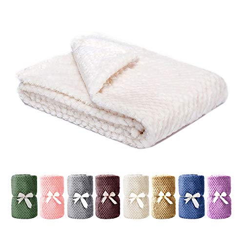 Dog Blanket,Soft Fuzzy Blankets for Puppy, Small,Medium,Large,X-Large Premium Fluffy Blankets Plush Fleece Throw Dog Bed, Couch, Sofa, Reversible Travel Warm Covers - color: Beige, size: M（30x40 inches）