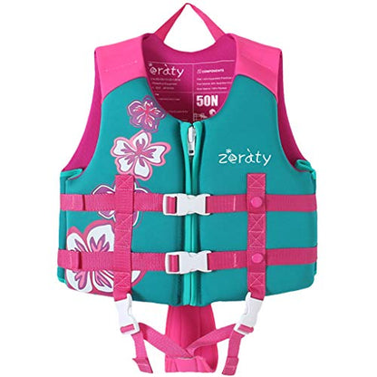 Toddler Swim Vest Neoprene Kids Float Jacket Swimming Aid for Children Girls and Boys 20-30-40-50-60-70-80Lbs with Dual Adjustable Safety Straps - color: Pink, size: S(Age Recommend 1-3 Years)