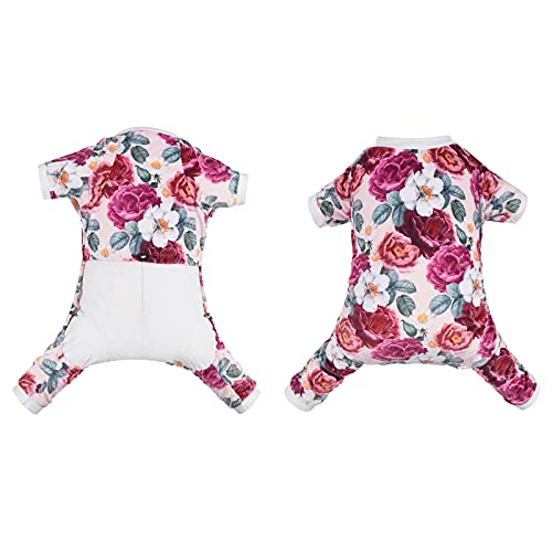 CuteBone Dog Pajamas Flower Puppy Clothes Soft Pjs Birthday Outfit Girl P178S Small - color: Floral, size: Small