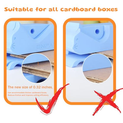 Cardboard Cutter for Cat Scratchers with 10pcs Blade,3D Printed Card Board Cutter Kids DIY Cat Scratchers Cardboard Strip Tool Machine for Cat Lovers (Light Blue) - color: Light Blue