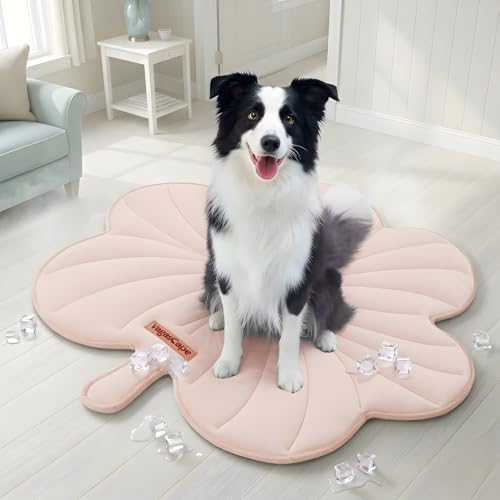 Vagascape Dog Cooling Mat, Washable Pet Cooling Mat, 47" x 45" Thick & Durable Large Cooling Mat for Dogs, Portable Foldable Premium Cooling Pad for Indoor, Outdoor, Travel, Camping, Patio and Beach - color: Pink, size: Large