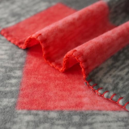 ZYFZCYBL Fleece Throw Blankets for Couch Bulk Lightweight Warm Soft Cozy Blanket 6 Pack Bulk Fleece Blanket Solid for Bed Couch Office Gifts Outdoor 50 x 60 inch （Red and Grey） - color: Plaid (Red and Grey)