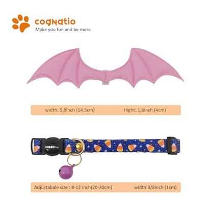 2 Pack Breakaway cat Collars with Bell,Safety Quick Release Pendant Cute Kitten Collar,Adjustable 20-30cm (Candy, 20-30cm) - color: Candy