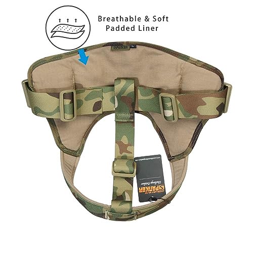 EXCELLENT ELITE SPANKER Tactical Dog Harness Patrol Harness Service Dog Vest Military Dog Vest Working Dog Vest with Handle(MCP-S) - color: MCP, size: S-(23.5 - 29.5")