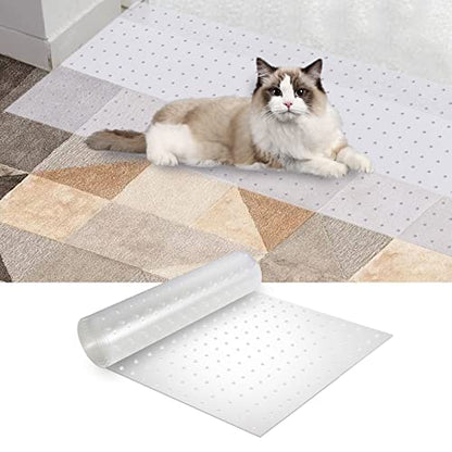 5.2 Feet Cat Carpet Protector, Non-Slip Carpet Protector for Pets, Carpet Scratch Stopper from Scratching Carpet at Doorway - size: 5.2FT-1PC