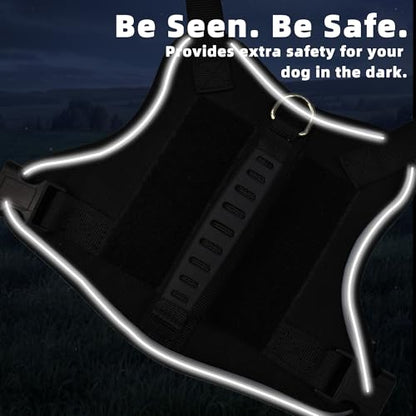 AIITLE Small Dog Harness No Pull, Reflective Adjustable Vest with Handle, No Choke Design, Dual Metal Leash Clips for Walking Training Running Camping, Small Medium Breeds - Black S - color: Black, size: S