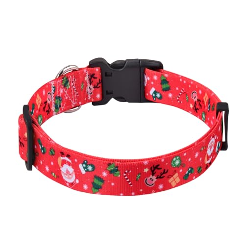 Christmas Dog Collar - Premium Adjustable Dog Collar for Small Medium Large Dogs (Christmas,XS) - color: Christmas, size: XS (Neck 7.9-11.8", Width 5/8")