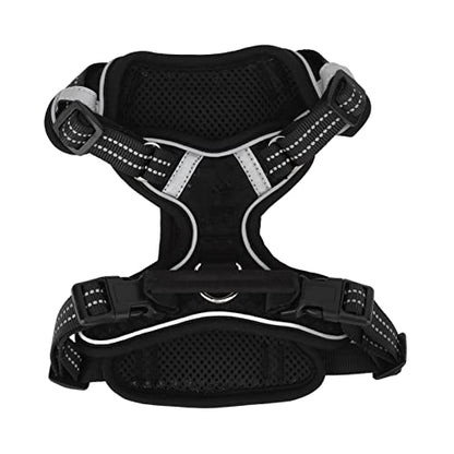 ZJchao Ergonomic Reflective Dog Harness with Breathable Mesh & Cushioned Straps for Small to Large Breeds – Secure, Comfortable Walks