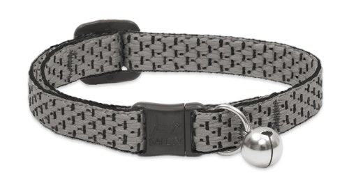 LupinePet Eco 1/2" Granite Cat Safety Collar with Bell , 8-12" - color: Granite