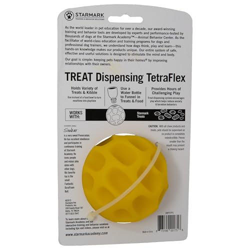 Starmark Treat Dispensing Tetraflex Dog Toy Small - size: Small