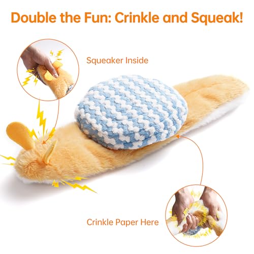 Nocciola Squeaky Dog Toys, 5-Pack Crinkle Plush Toys, No Stuffing Dog Toys for Small Medium Large Dogs, Boredom Relief - style: 5 pcs Crinkle Plush Dog Toy