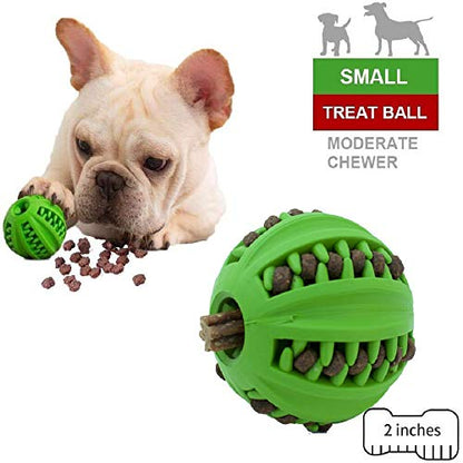 Dog Ball Toy - Interactive Dog Enrichment, Mental Stimulation Treat Embedding Rubber Ball Reduce Boredom (2 inches) - size: 2 inches