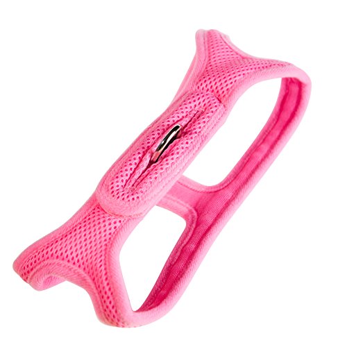 Velpro Mesh Pet Shoulder Harness Collar, 17"-18", Pink - color: Pink, size: Large - 17"-18" Chest