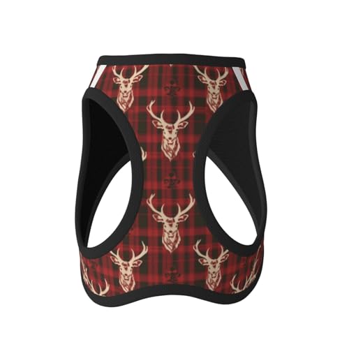 Deer Christmas Pet Harness Escape Proof Dog Harness Adjustable Mesh Padded Reflective Dog Vest Harness and Leash Set Small - color: Style 6, size: Small