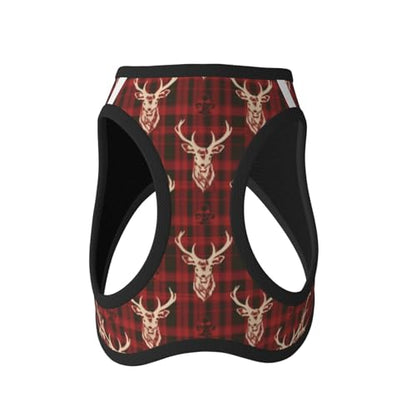 Deer Christmas Pet Harness Escape Proof Dog Harness Adjustable Mesh Padded Reflective Dog Vest Harness and Leash Set Medium - color: Style 6, size: Medium