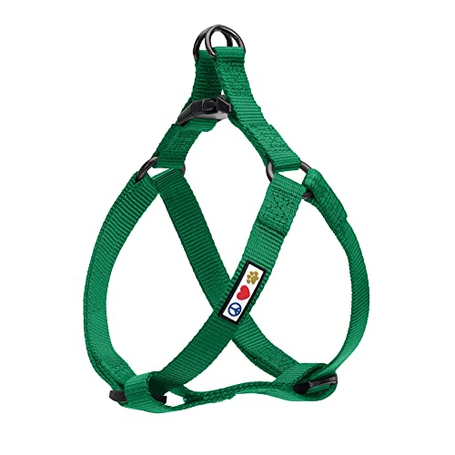 Pawtitas Solid Step-in Dog Harness – Adjustable No-Pull Vest for Puppies to Seniors, Safe & Comfortable XS Lush Green - color: Lush Green Solid, size: X-Small (Pack of 1)