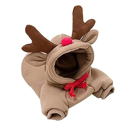 Warm Dog Winter Clothes Cute Fruit Dog Coat Hoodies Fleece Pet Dogs Costume Jacket for French Bulldog Chihuahua Ropa para Perro(Coffee,M) - color: Coffee, size: M