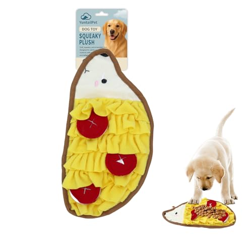 Hedgehog Snuffle Mat for Dogs and Cats – Nosework Puzzle Toy for Small Medium Pets, Crinkle Treat Dispenser Toy, Interactive Enrichment Plush for Mental Stimulation and Slow Feeding