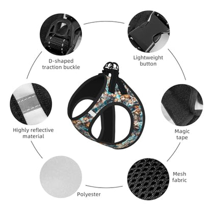 Cute Otter Pet Harness Escape Proof Dog Harness Adjustable Mesh Padded Reflective Dog Vest Harness and Leash Set Small - color: Style 1, size: Small