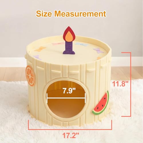Cat Cave for Indoor Cats, Felt Cat Bed Cave for Large Cats up to 22 Lbs, Scratch Resistant Hideaway Condo, Cozy Enclosed Kitten House with DIY Stickers - color: A-Single Cat House