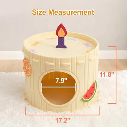 Cat Cave for Indoor Cats, Felt Cat Bed Cave for Large Cats up to 22 Lbs, Scratch Resistant Hideaway Condo, Cozy Enclosed Kitten House with DIY Stickers - color: A-Single Cat House